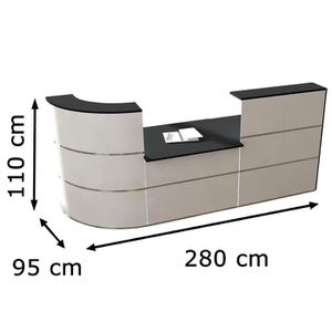 Produktbild für Empfangstheke Kerkmann Cento 5, 3854, weiß / anthrazit