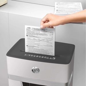 Produktbild für Aktenvernichter HP 2803 OneShred 15CC, weiß, mit Rollen