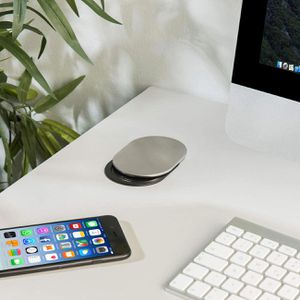 Produktbild für Einbausteckdose Böttcher-AG silber, mit 1,9 m Kabel