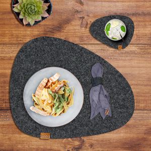Produktbild für Platzset Miqio Stone, waschbar, aus Filz