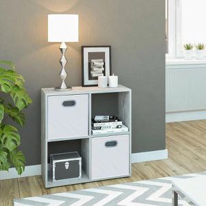 Produktbild für Bücherregal Vicco Tetra, beton grau