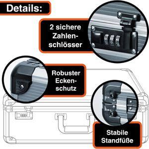 Produktbild für Transportkoffer YPC TitanCase XXL, abschließbar, aus Aluminium