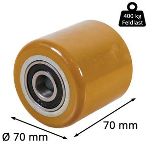 Produktbild für Hubwagen-Rolle CASCOO bis 400 kg, Polyurethan