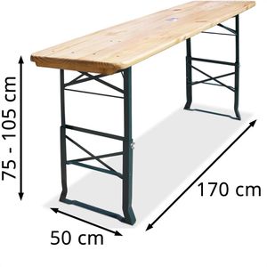 Produktbild für Klapptisch CASARIA 101428, Holz, höhenverstellbar