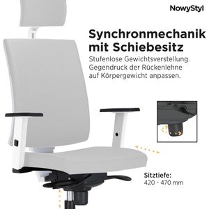 Produktbild für Bürostuhl Nowy-Styl Navigo, weiß
