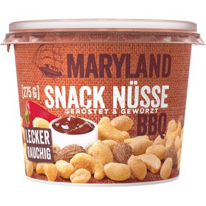 Nussmischung Maryland Snack Nüsse BBQ, im Becher