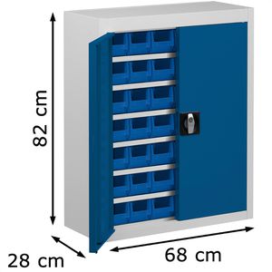 Produktbild für Magazinschrank Mauser MKST4/08A, grau / blau