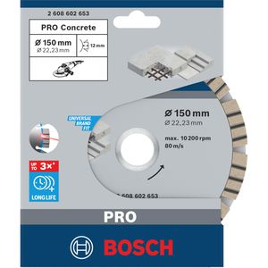 Produktbild für Trennscheibe Bosch PRO Concrete, 2608602653
