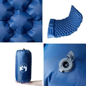 Produktbild für Isomatte vidaXL 4007103, marineblau, aufblasbar