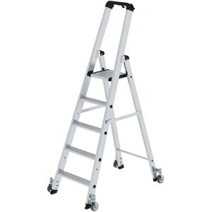 Stehleiter MUNK 41105, nivello-Leiterfüße, mit Plattform