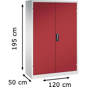 Produktbild für Magazinschrank CP-Möbel Acurado, grau / rot
