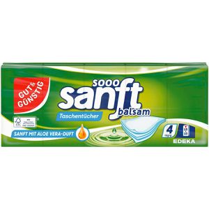 Produktbild für Taschentücher Gut&amp;Günstig sooo sanft, Balsam, Päckchen