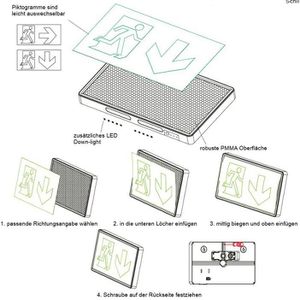 Produktbild für Notbeleuchtung Enovalite 200101, Fluchtwegleuchte, LED, Akku