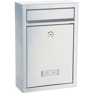 Briefkasten Alco 8602, silber, aus Stahl