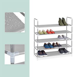 Produktbild für Schuhregal Relaxdays 10019128111, aus Metall