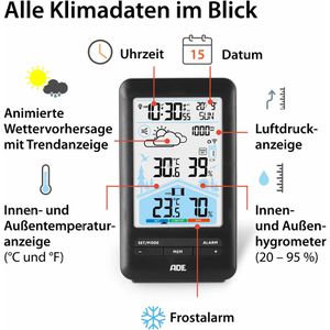 Produktbild für Wetterstation ADE WS2132, Funk, digital