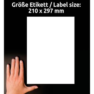 Zweckform 3478 Avery Etiketten 210 X 297mm Weiß - Böttcher AG