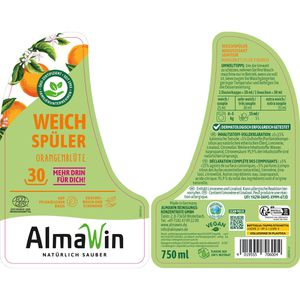 Produktbild für Weichspüler AlmaWin Orangenblüte, Konzentrat, Bio, vegan