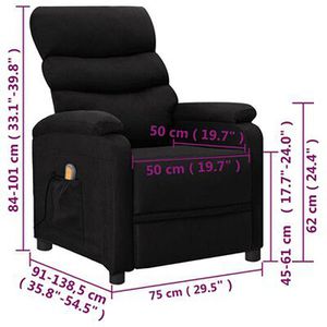 Produktbild für Relaxsessel vidaXL 321228, schwarz