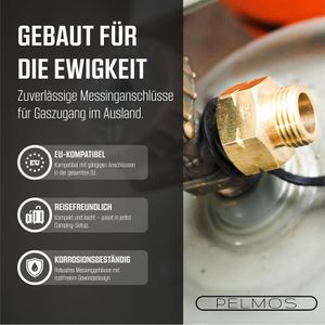 Produktbild für Gasflaschen-Adapter PELMOS PB-IL0Q-3F41, Set