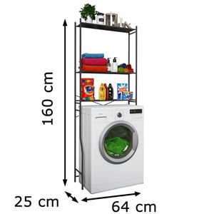 Produktbild für Waschmaschinenschrank VCM Tubas 917081, schwarz