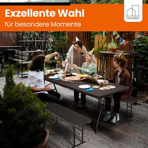 Produktbild für Bierzeltgarnitur NewHabitat 59471, anthrazit