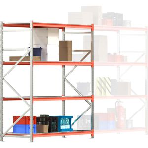 Weitspannregal Regalwerk EMMA, 4 Metallböden