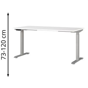 Produktbild für Schreibtisch Germania Mailand, 7908-639, weiß / silber