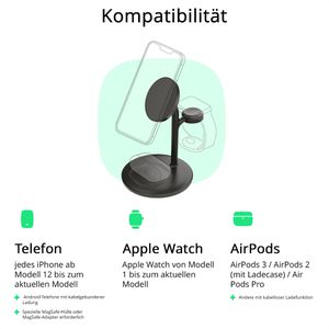 Produktbild für Ladestation Green-Cell 3in1 MSST-GC-3IN1-B