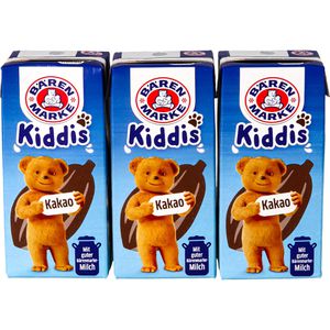 Bärenmarke Milchdrink Kiddis Kakao, je 200ml, 1,8% Fett, 3 Stück