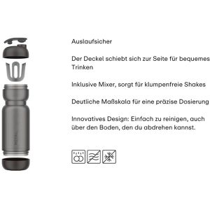 Produktbild für Protein-Shaker Mepal Shaker Sport aus Kunststoff Graphit black