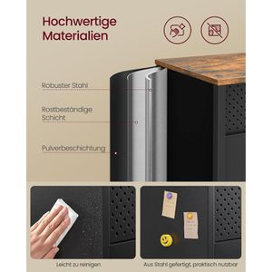 Produktbild für Sideboard Songmics LSC204B01, aus Metall, schwarz