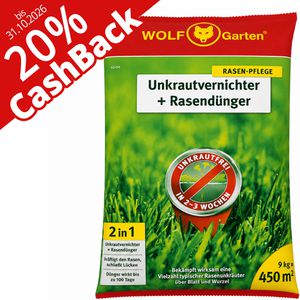 Unkrautvernichter Wolf-Garten 2-in-1 plus Rasendünger SQ 450
