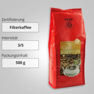 Produktbild für Kaffee GEPA Milde Mischung