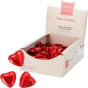 Storz Minischokolade rote Schokoladenherzen, 100 Stück, 900 g