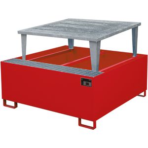 Produktbild für Auffangwanne BAUER AWA 1000, rot, aus Stahl