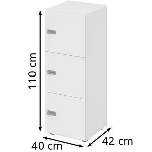 Produktbild für Schließfachschrank Hammerbacher 234L3, weiß