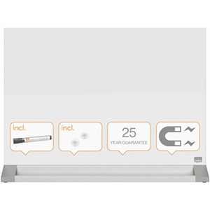 Produktbild für Glas-Magnettafel Nobo 1905265 Diamond Desktop, inkl. 2 Magnete