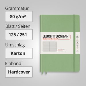 Produktbild für Notizbuch Leuchtturm1917 Medium, Karton Hardcover