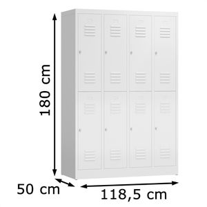 Produktbild für Spind ClassiX X-520240, lichtgrau