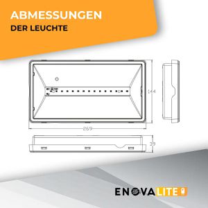 Produktbild für Notbeleuchtung Enovalite 200104-8H Fluchtwegleuchte, LED, Akku