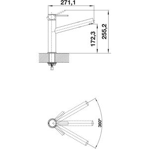 Produktbild für Küchenarmatur BLANCO AMBIS 523118, Edelstahl