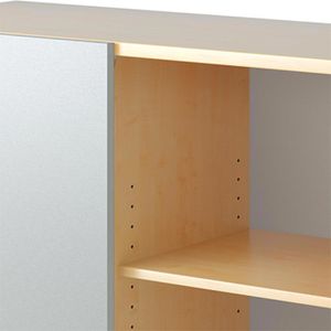 Produktbild für Sideboard Hammerbacher 1780, aus Holz, silber / ahorn