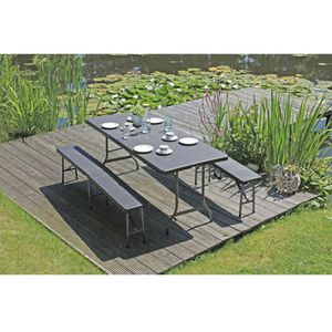 Produktbild für Bierzeltgarnitur Garden-Pleasure VENTANA, schwarz