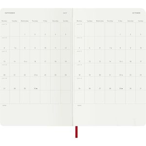 Produktbild für Buchkalender Moleskine 927955, Large, rot ,englisch, Jahr 2027