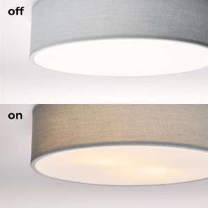Produktbild für Deckenleuchte EinLicht Fabric, grau, E27-Fassung