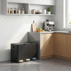 Produktbild für Mülleimer Songmics LTB740B02, tintenschwarz