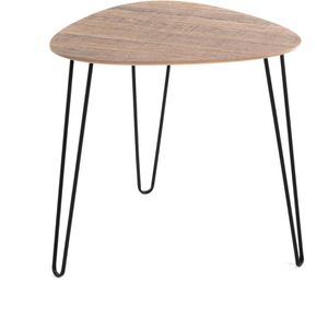 Beistelltisch Haku-Möbel 24369, Bologna 2 eiche, Holz / Metall