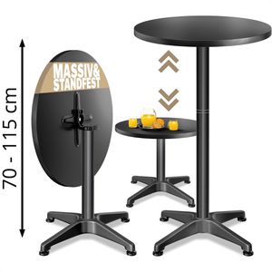 Stehtisch CASARIA schwarz Ø 60 cm, klappbar
