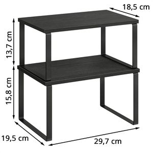 Produktbild für Küchenregal Songmics KCS02B01, schwarz, 2er Set